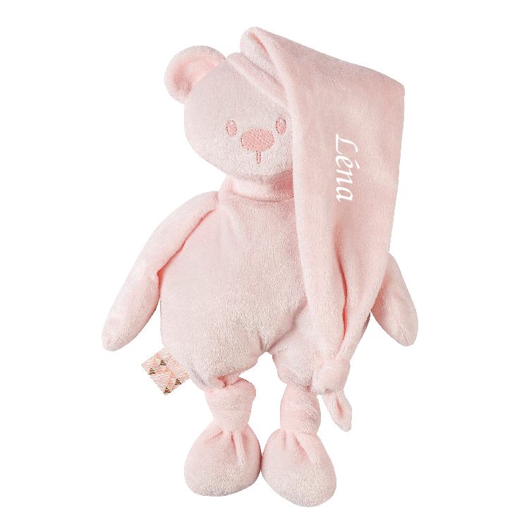  lapidou peluche ours rose pâle 30 cm 